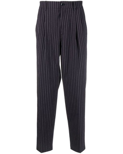 Etro tapered pinstriped trousers