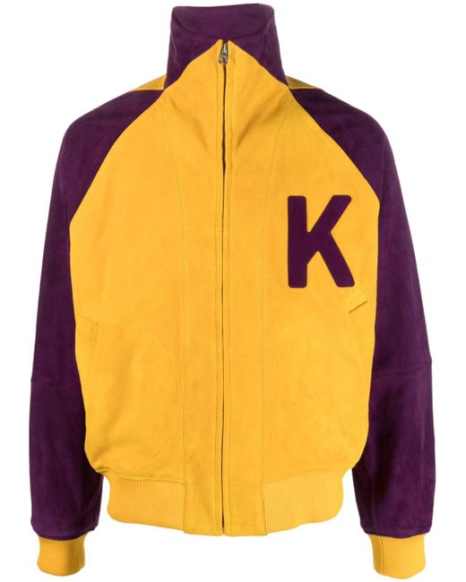 Kenzo colour-block logo-print bomber jacket