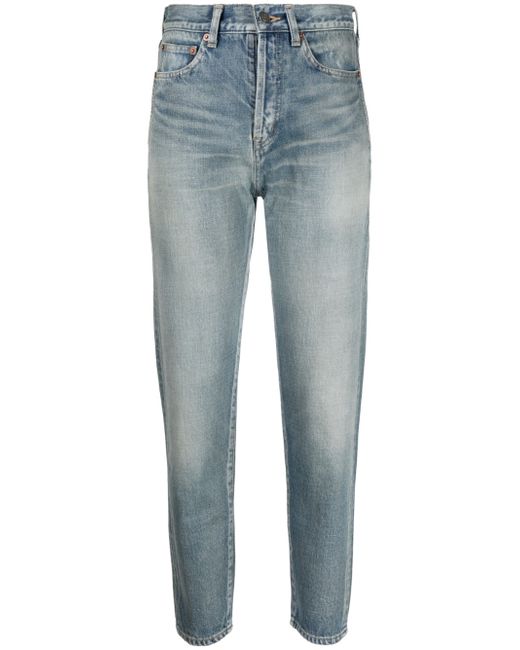 Saint Laurent high-rise slim-fit tapered jeans