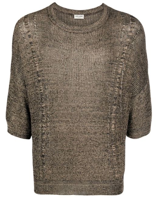 Saint Laurent half-sleeve knitted top