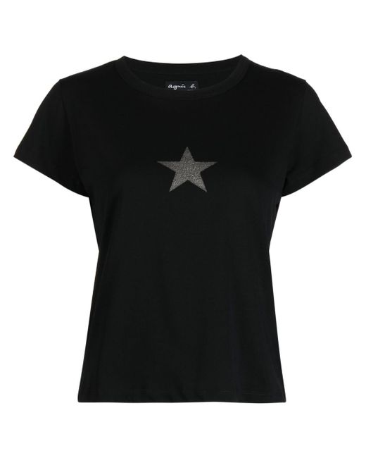Agnès B. star-print cotton T-shirt