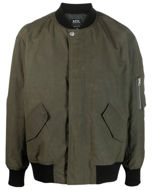 A.P.C. zip-pocket cotton bomber jacket
