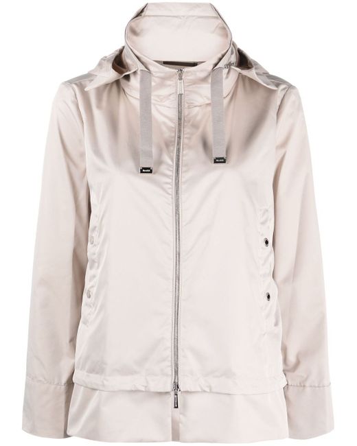 Moorer zip-up hooded coat