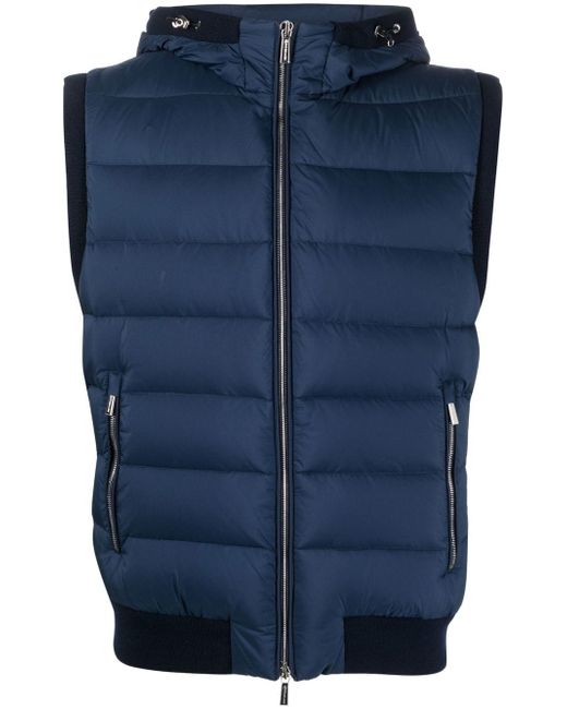 Moorer quilted-finish padded gilet