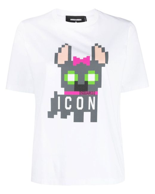 Dsquared2 Icon pixelated-print T-shirt