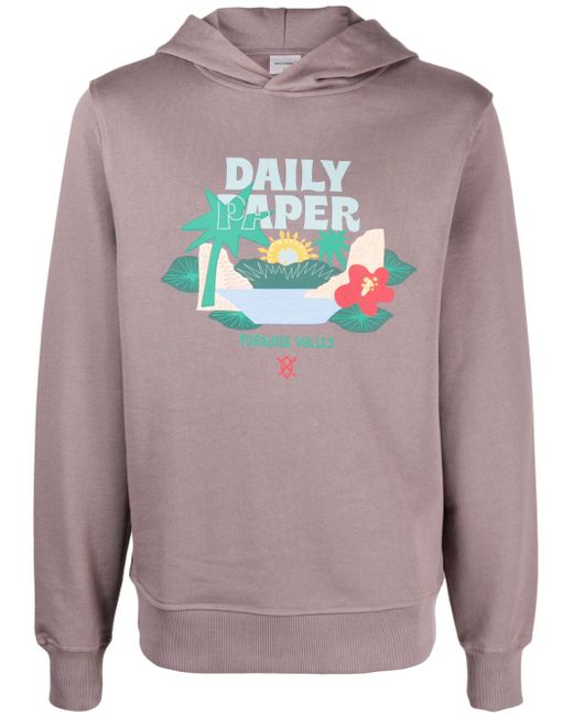 Daily Paper Remy logo-print cotton hoodie