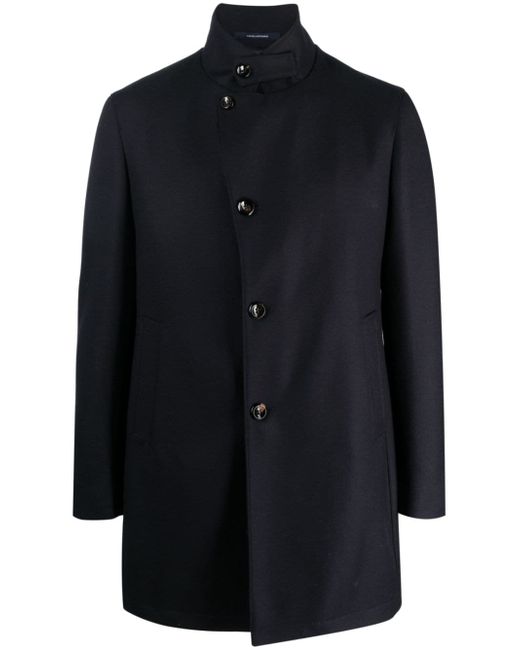 Tagliatore peaked virgin-wool coat