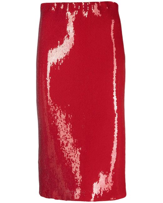 N.21 sequin-embellished pencil skirt