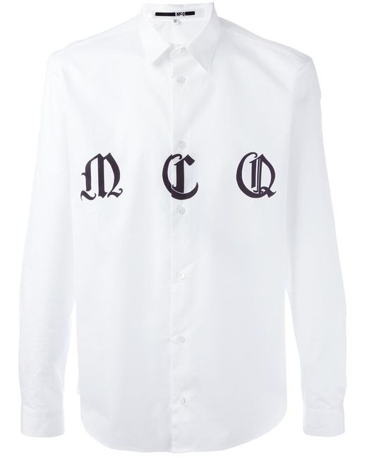 McQ Alexander McQueen goth logo shirt 48 Cotton