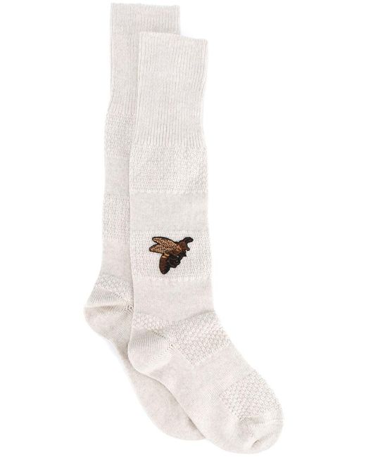 Gucci Bumble Bee Embroidered Socks Large Wool/Spandex/Elastane/Polyamide/Viscose