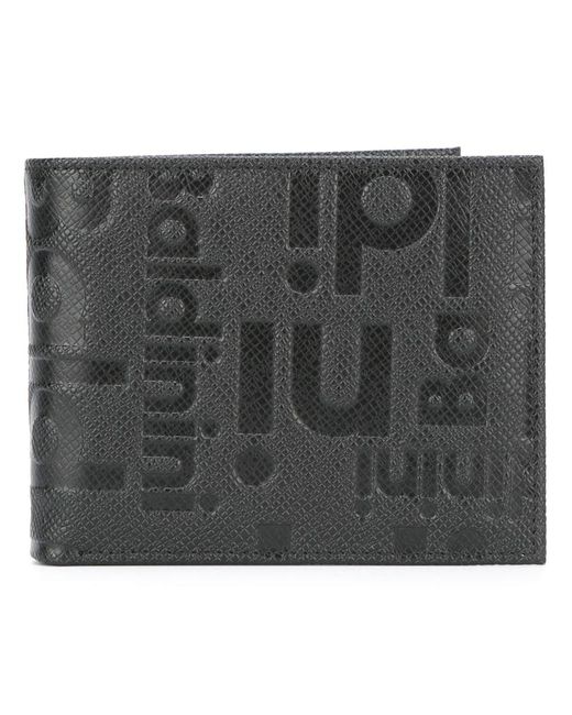 Baldinini embossed logo flat walleta Leather