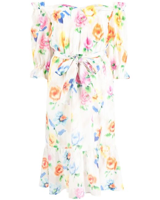 Boutique Moschino floral-print belted dress