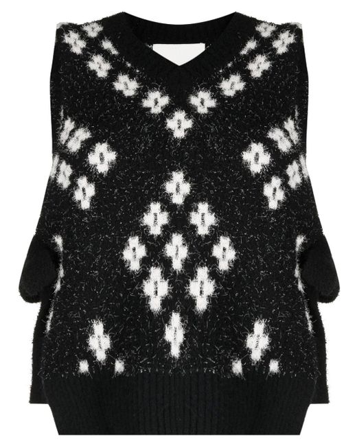 3.1 Phillip Lim argyle-check knitted vest