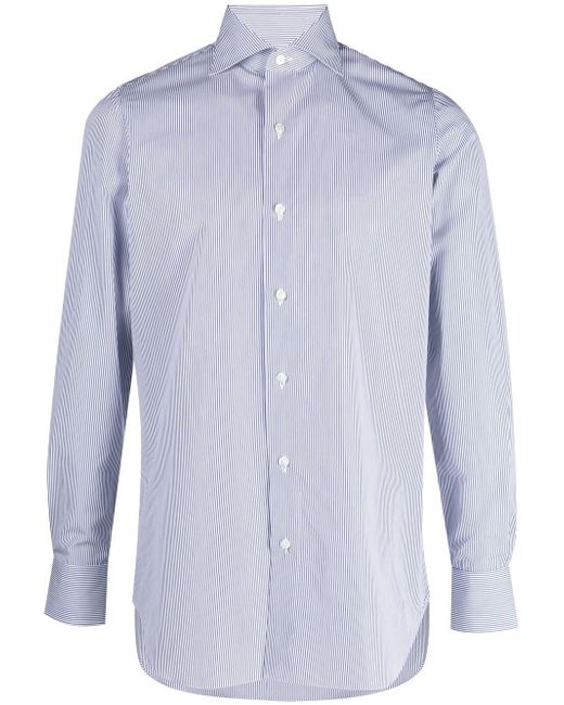 Finamore 1925 Napoli spread-collar cotton shirt