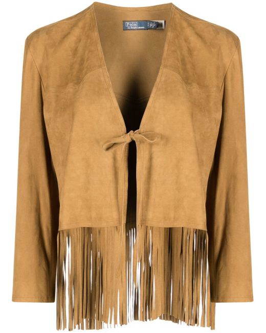 Polo Ralph Lauren fringed front-tie jacket