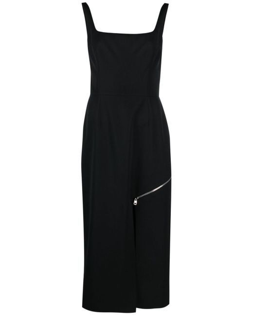 Alexander McQueen zip-embellished midi dress