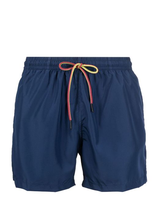 Nos Beachwear logo-patch swim shorts