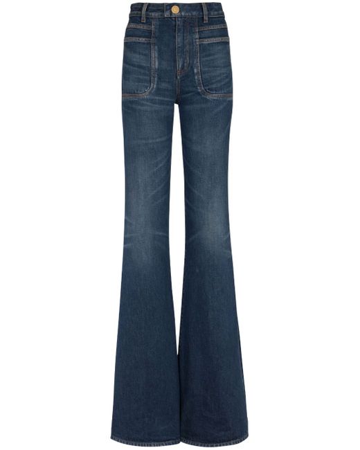 Balmain high-waisted flared jeans