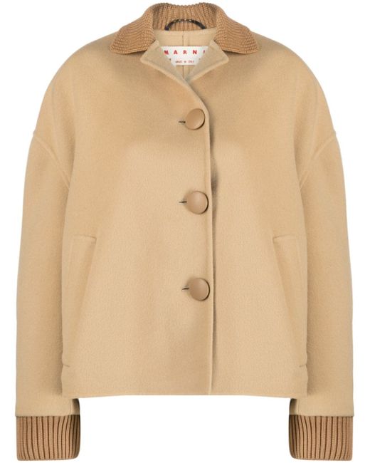 Marni cropped virgin wool-cashmere jacket