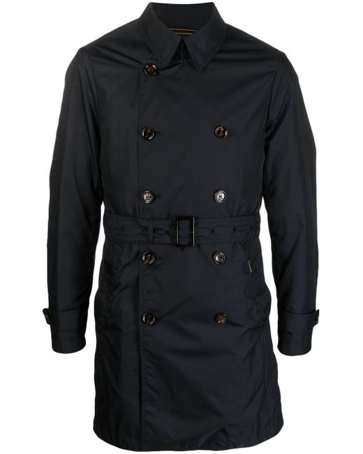 Moorer belted-waist trench coat