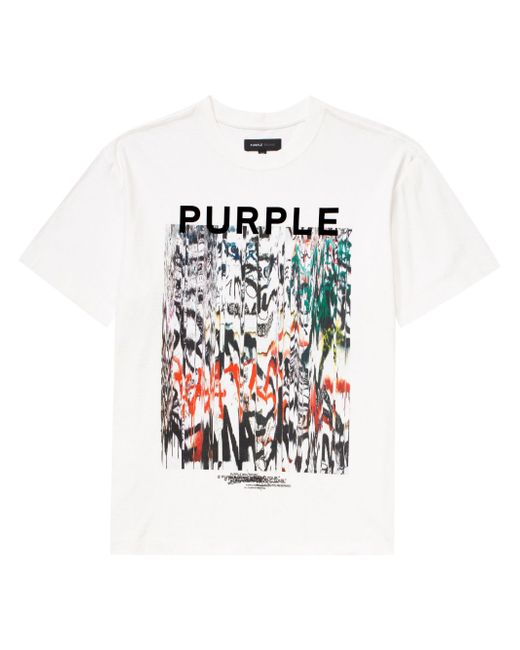 Purple Brand logo-print cotton T-shirt