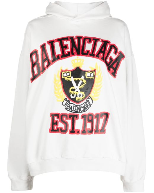 Balenciaga College logo-print oversized hoodie