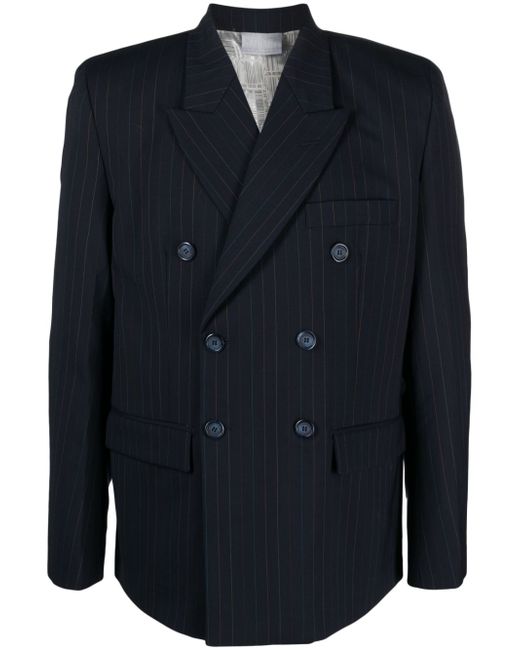 Vtmnts pinstriped double-breasted blazer