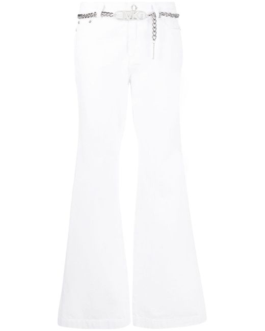 Michael Michael Kors chain-link belt flared trousers
