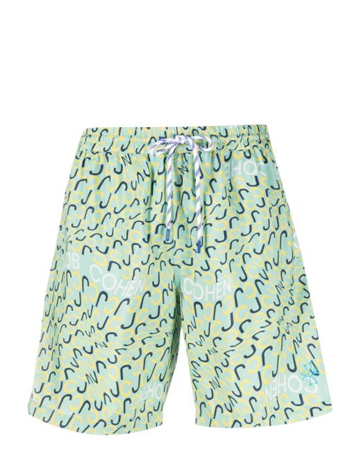 Jacob Cohёn logo-print drawstring swim shorts