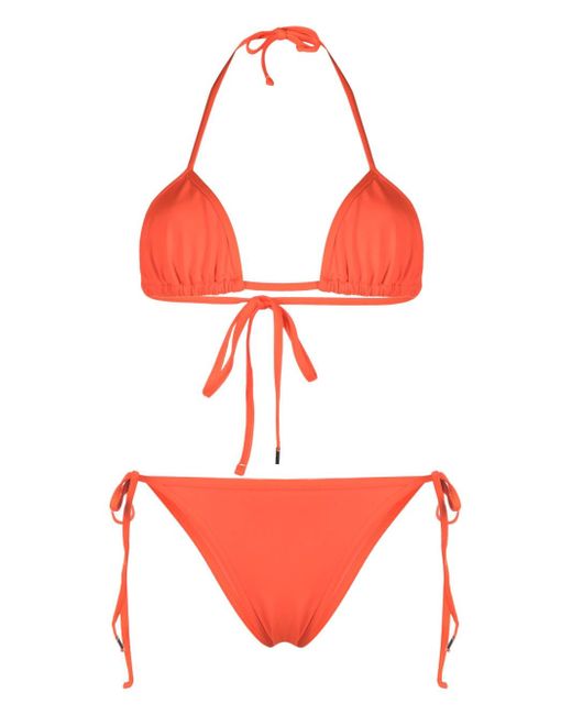 Attico logo-print bikini set