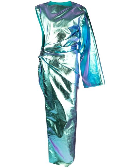 Rick Owens holographic asymmetric gown