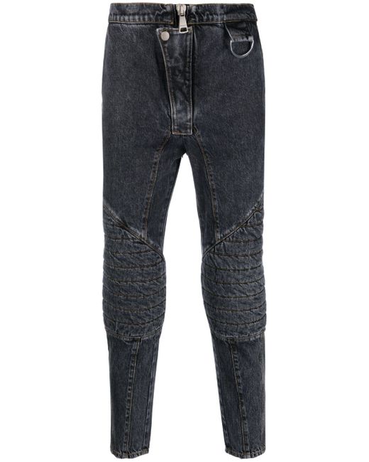 Balmain ribbed panel slim-fit jeans