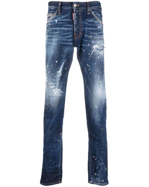 Dsquared2 Twimphony paint-splatter jeans