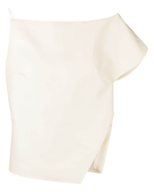 St. Agni off-shoulder asymmetric cotton top