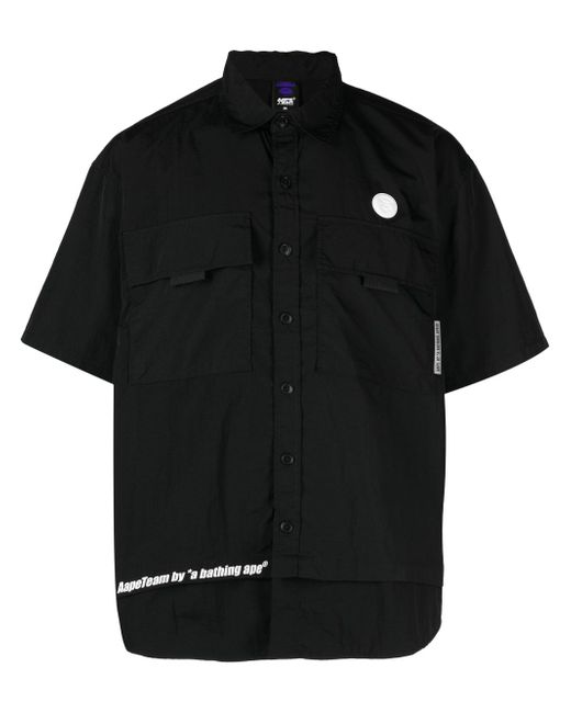 Aape By *A Bathing Ape® logo-patch short-sleeved shirt