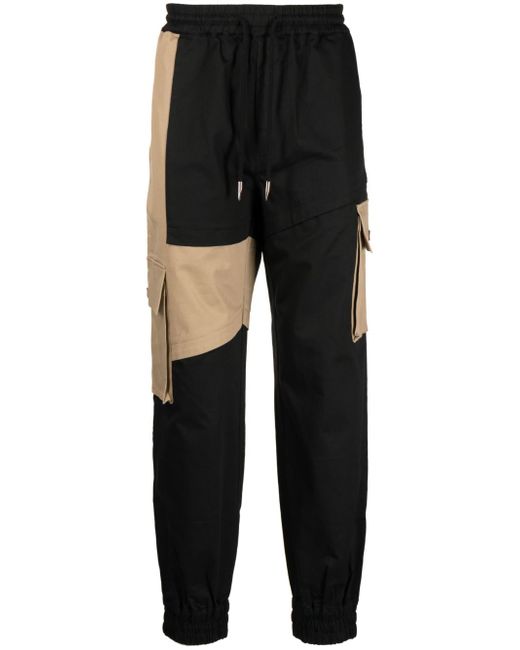 Feng Chen Wang colour-block panelled drawstring trousers