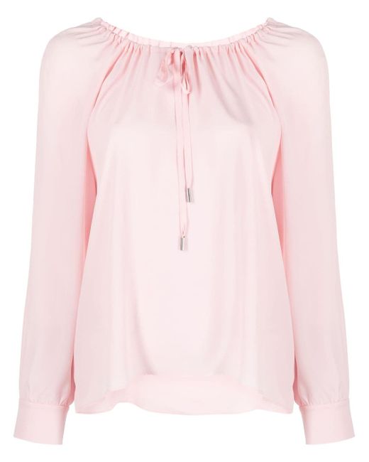 Boutique Moschino long-sleeve drawstring blouse