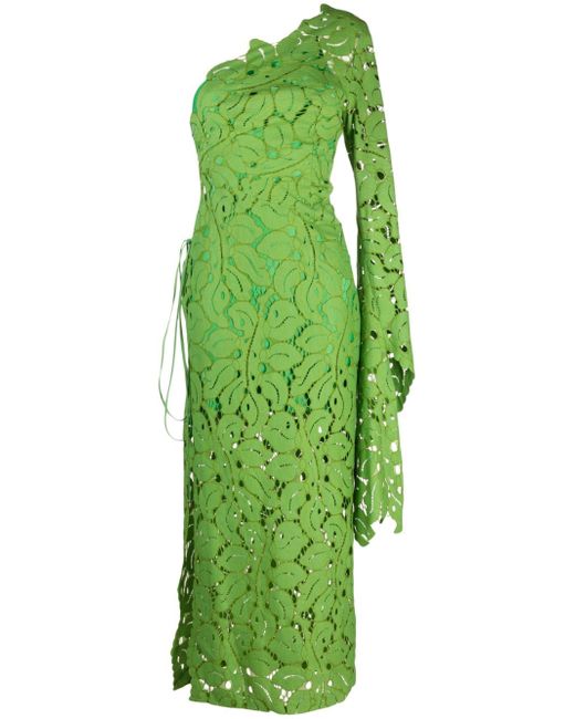 Maria Lucia Hohan Hart floral-lace one-shoulder dress