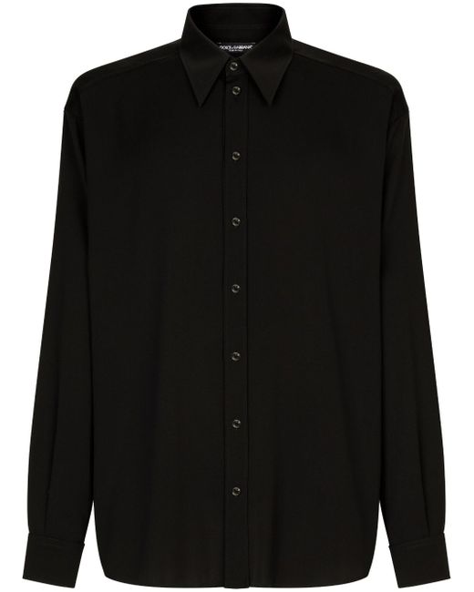 Dolce & Gabbana pointed-flat collar shirt