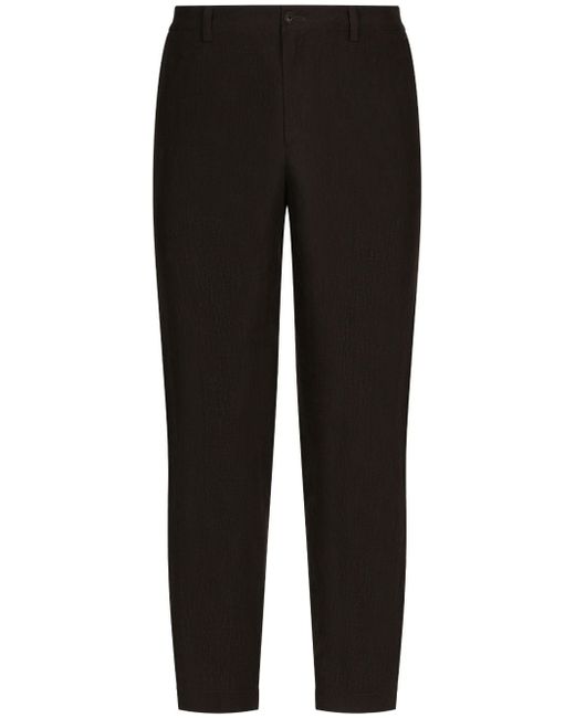 Dolce & Gabbana straight-leg linen tailored trousers