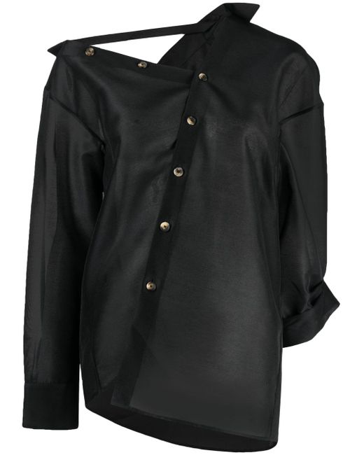 A.W.A.K.E. Mode asymmetric button-up blouse