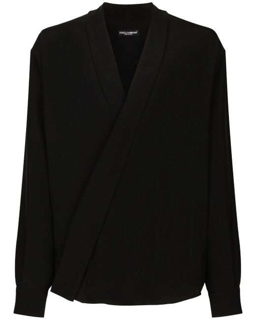 Dolce & Gabbana V-neck long-sleeved shirt