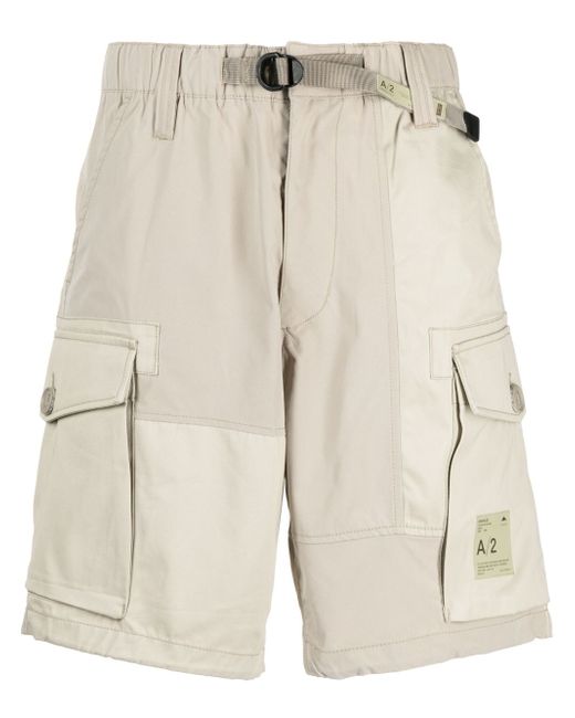 Chocoolate logo-patch belted cargo shorts