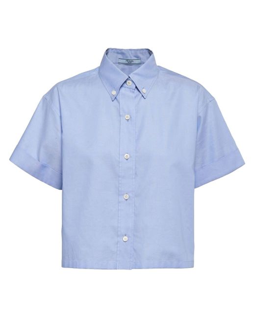 Prada cropped short-sleeved shirt