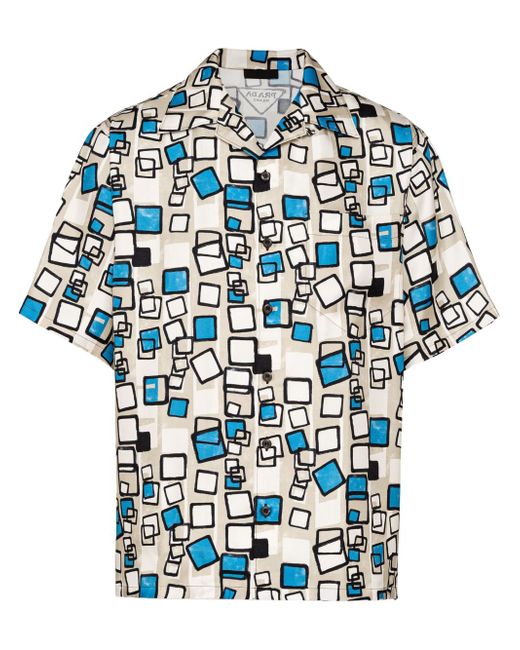 Prada geometric-print short-sleeve shirt