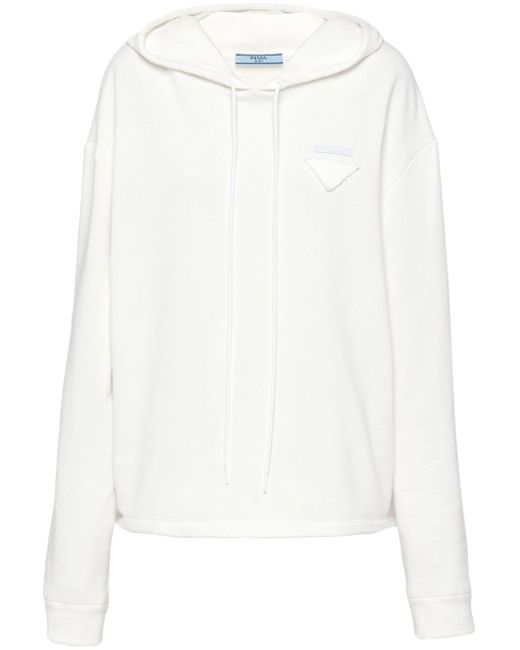 Prada triangle-logo hoodie