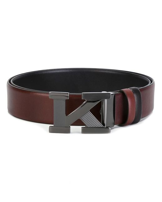 Kiton K buckle belt 105 Leather