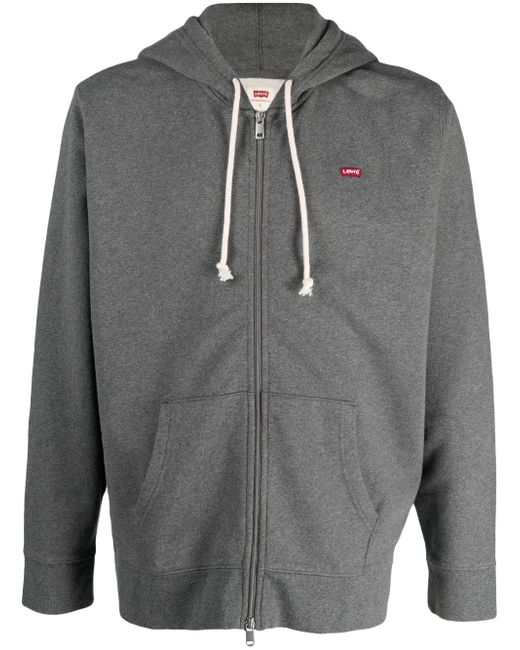 Levi's logo-patch zip-up hoodie