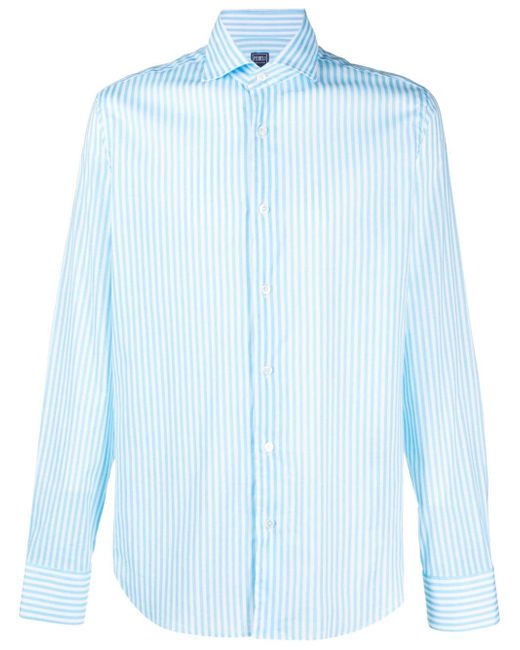 Fedeli stripe-print cotton shirt