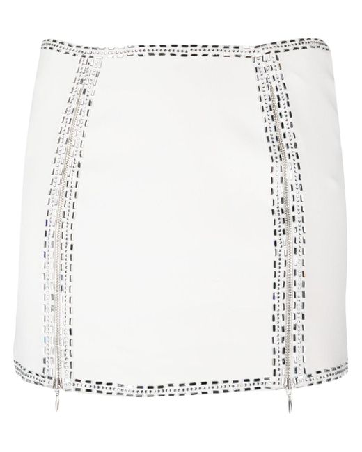 Loulou zip-detail crystal-embellished skirt